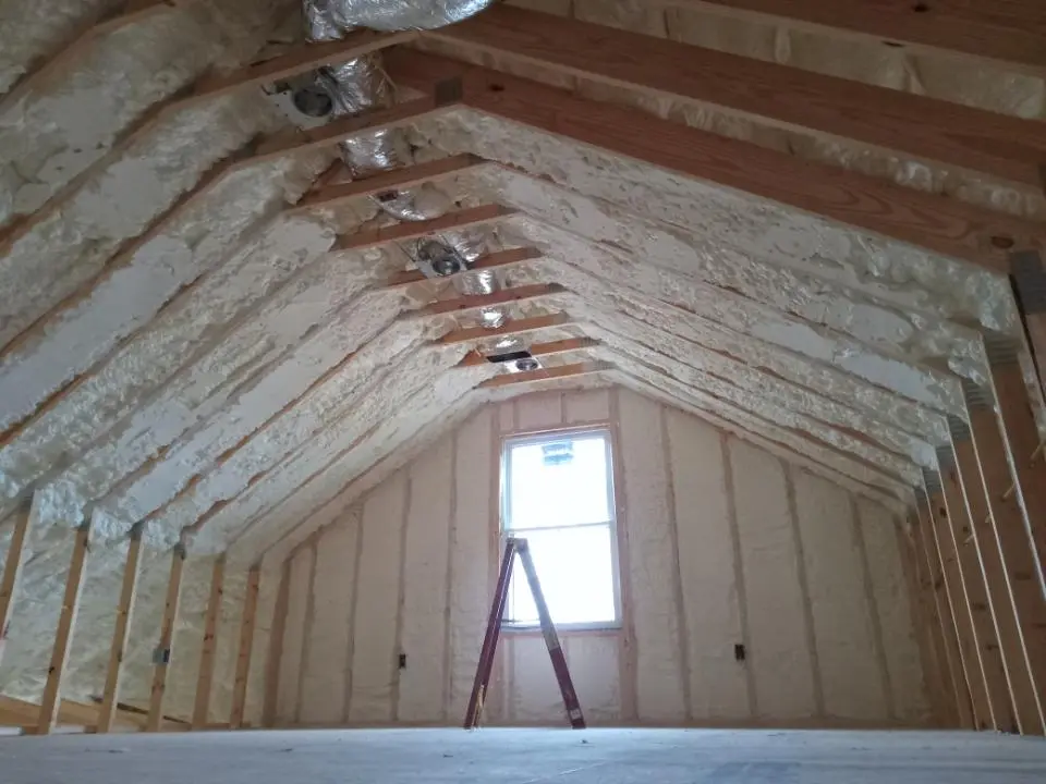 Spray foam roofing application for Crawl Space Insulation project in Alvin
